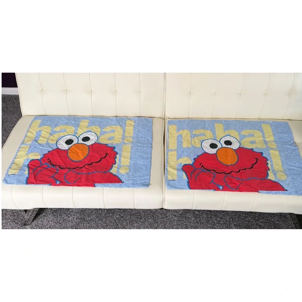 90s Vintage Elmo Standard Pillowcases Ha Ha Laughing Sesame Street Set‎ of 2
